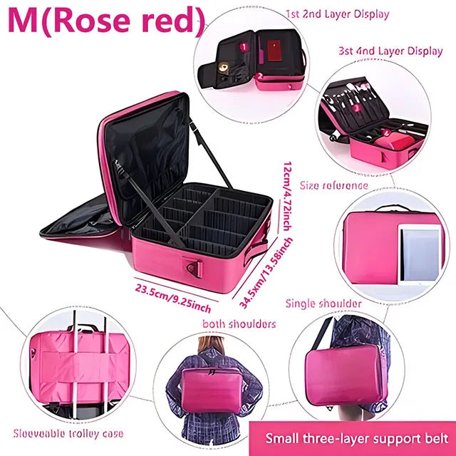 Stuche de Maquillaje Profesional - Tu Organizador Perfecto para Belleza y Viajes - IMP