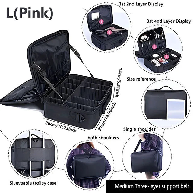 Stuche de Maquillaje Profesional - Tu Organizador Perfecto para Belleza y Viajes - IMP