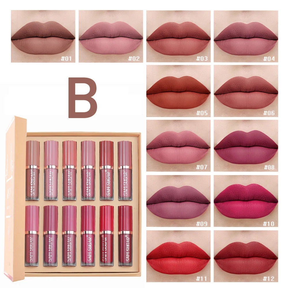 Set de Labiales Líquidos SAM SUGAR – 12 Tonos Irresistibles - IMP