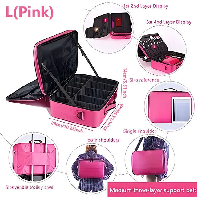 Stuche de Maquillaje Profesional - Tu Organizador Perfecto para Belleza y Viajes - IMP