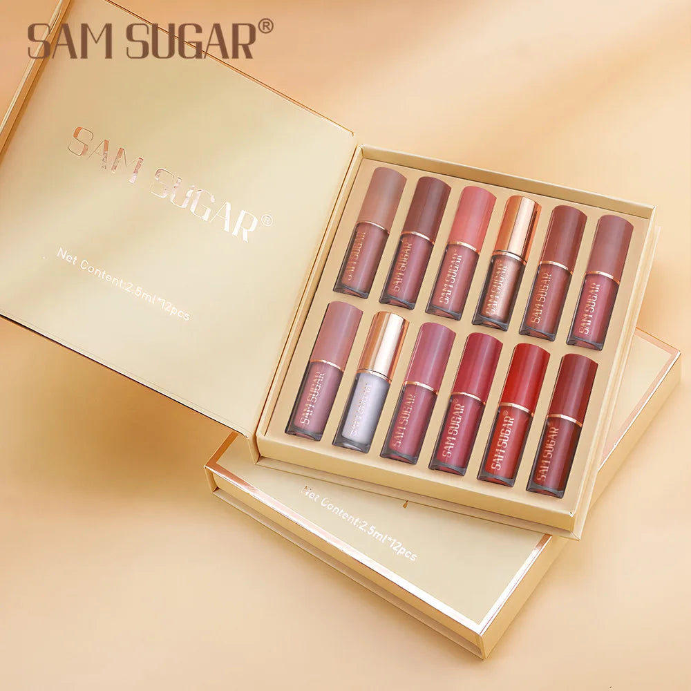 Set de Labiales Líquidos SAM SUGAR – 12 Tonos Irresistibles - IMP