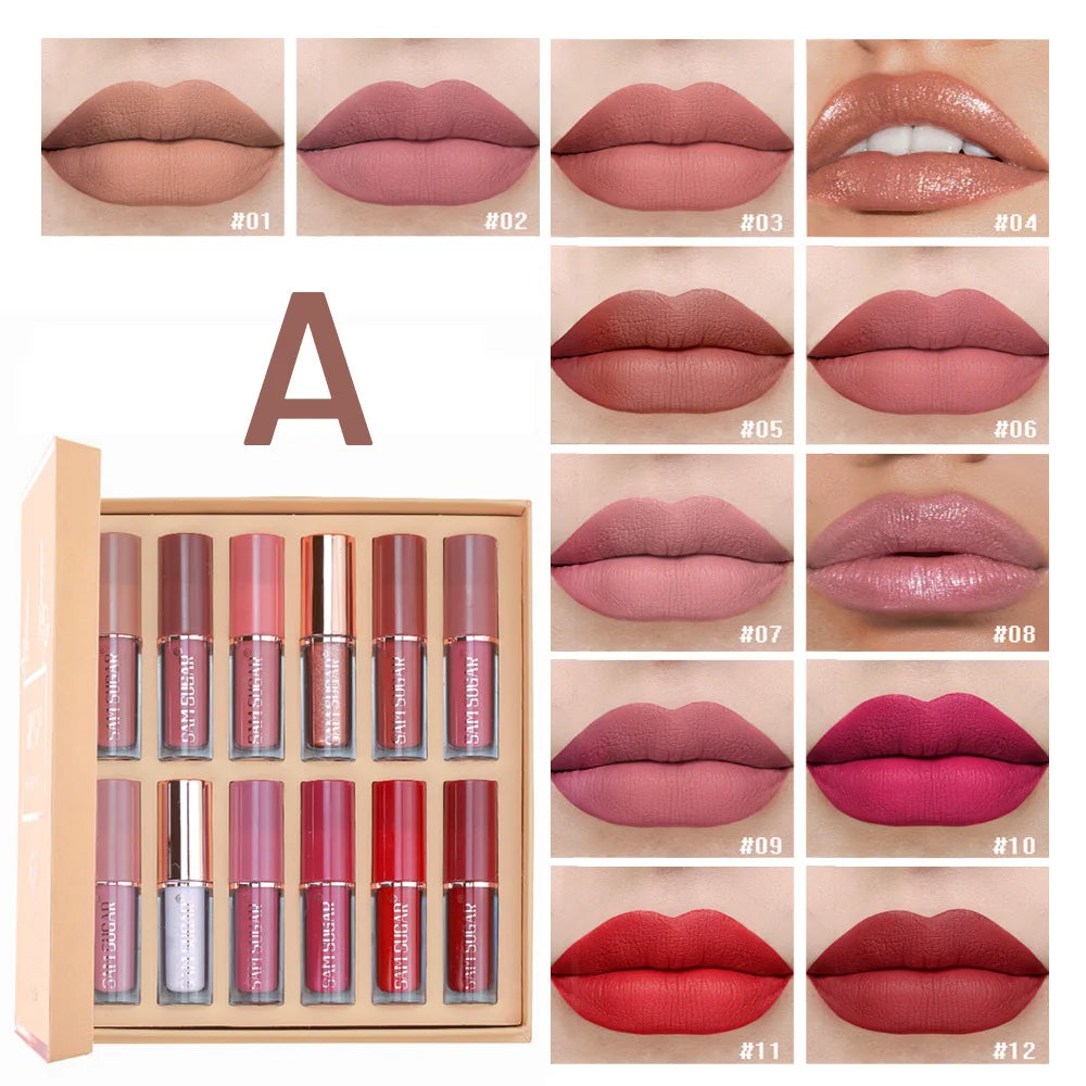 Set de Labiales Líquidos SAM SUGAR – 12 Tonos Irresistibles - IMP