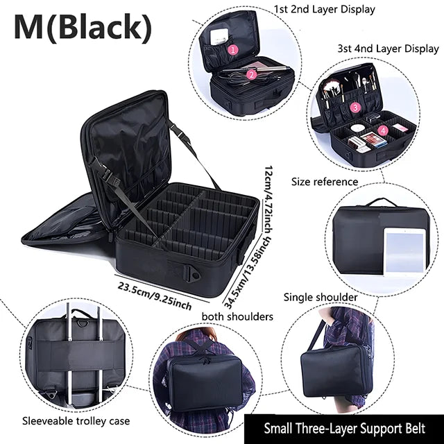 Stuche de Maquillaje Profesional - Tu Organizador Perfecto para Belleza y Viajes - IMP