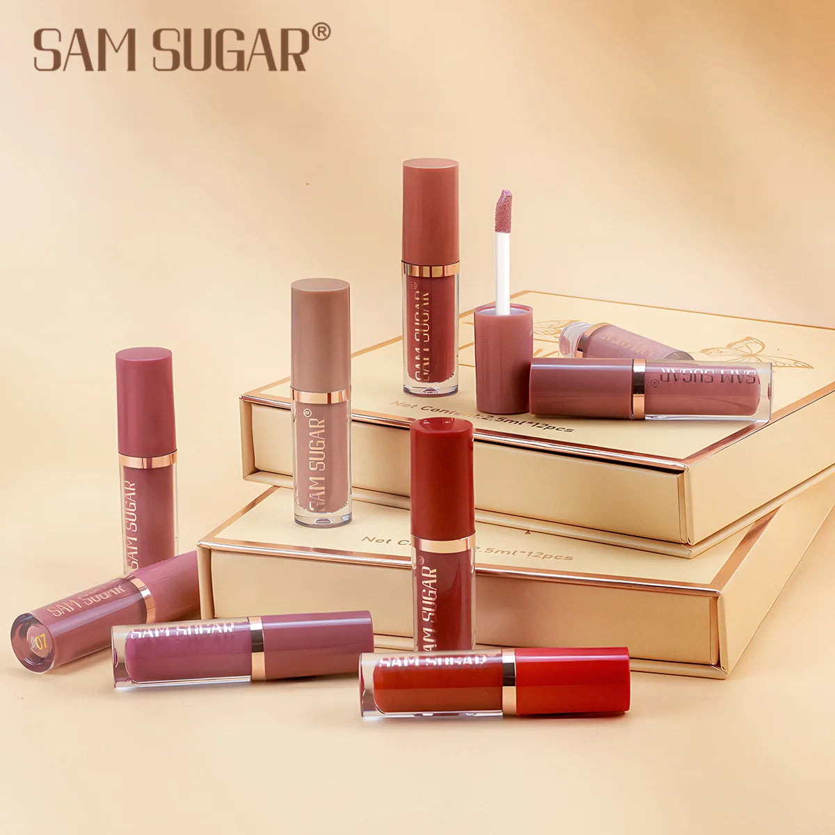 Set de Labiales Líquidos SAM SUGAR – 12 Tonos Irresistibles - IMP