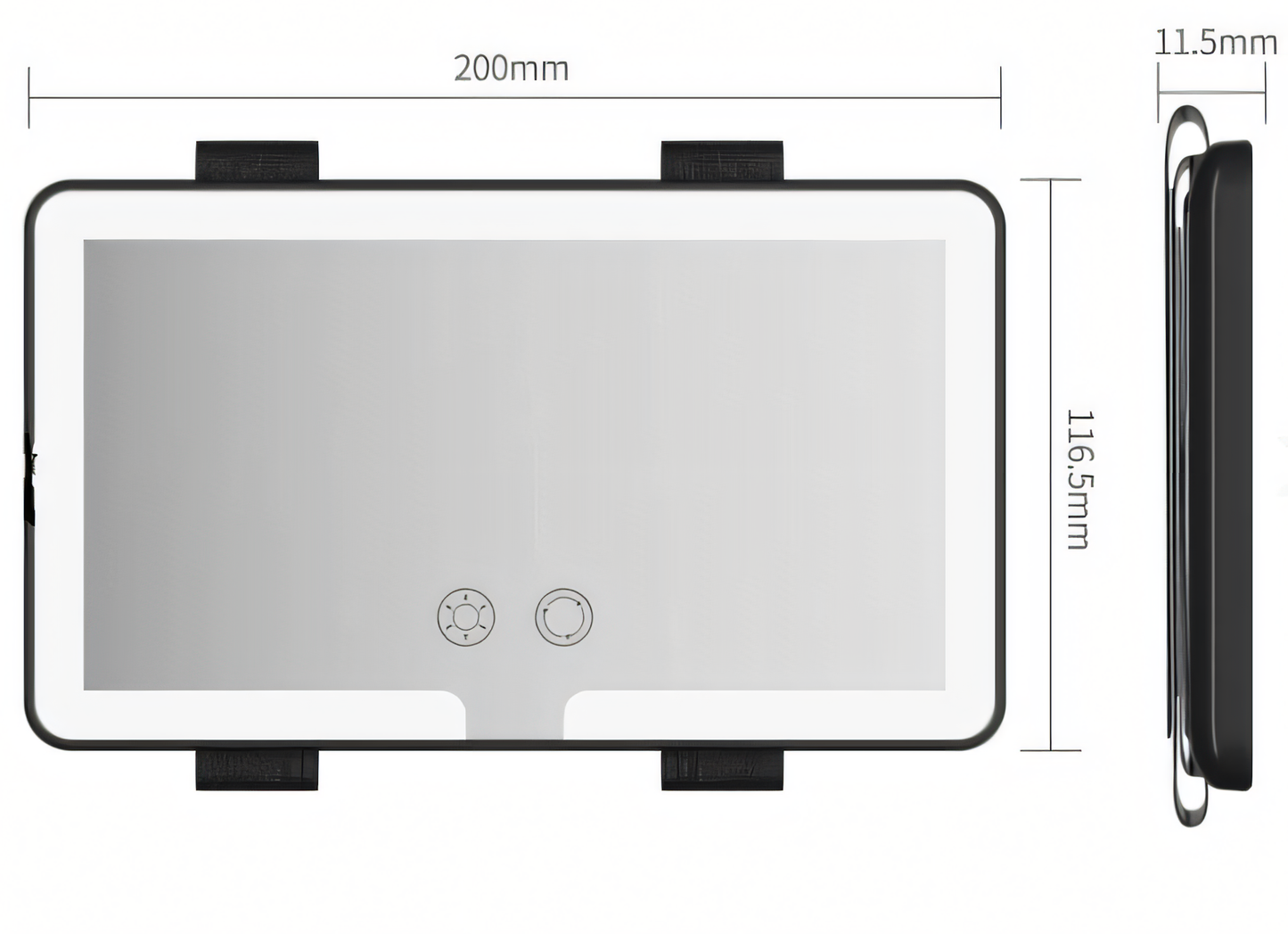 Espejo de Maquillaje con Luz LED para Visera de Coche - PGCE