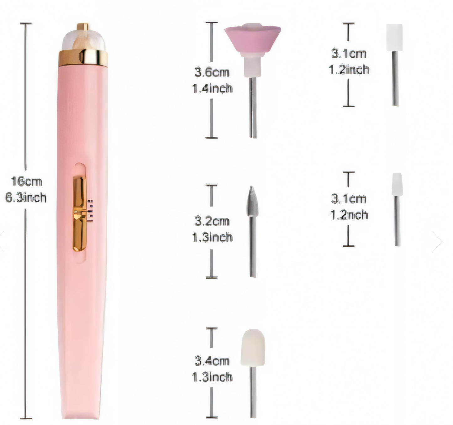 Kit Pulidor de Uñas Eléctrico Recargable – Manos y Pies Impecables desde Casa - PGCE