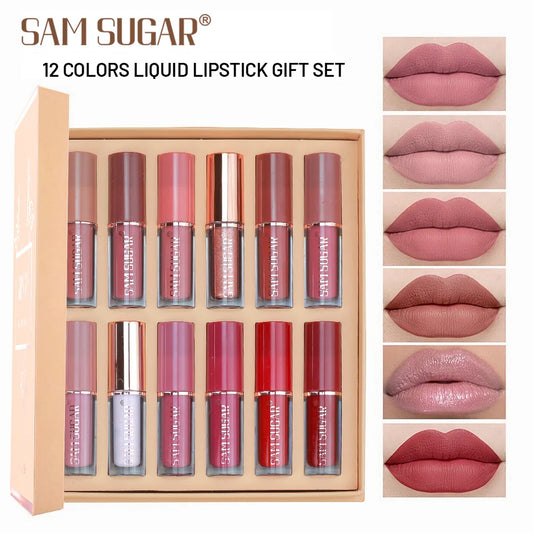 Set de Labiales Líquidos SAM SUGAR – 12 Tonos Irresistibles - IMP