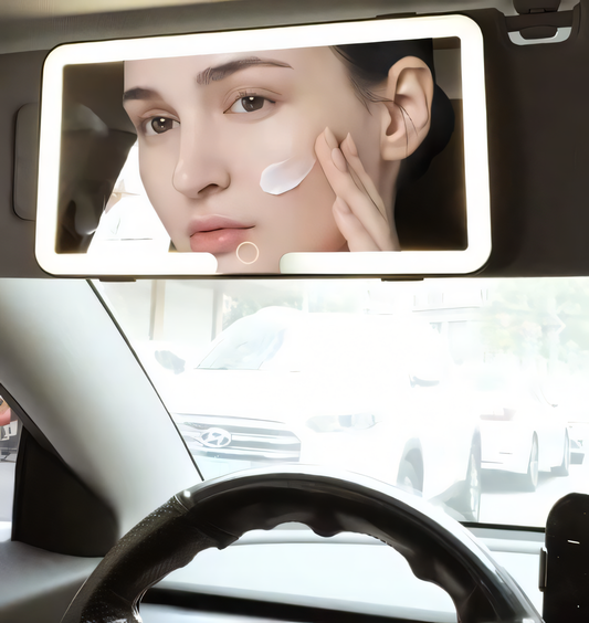 Espejo de Maquillaje con Luz LED para Visera de Coche - PGCE