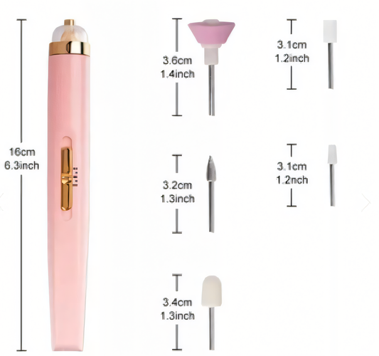 Kit Pulidor de Uñas Eléctrico Recargable – Manos y Pies Impecables desde Casa - PGCE